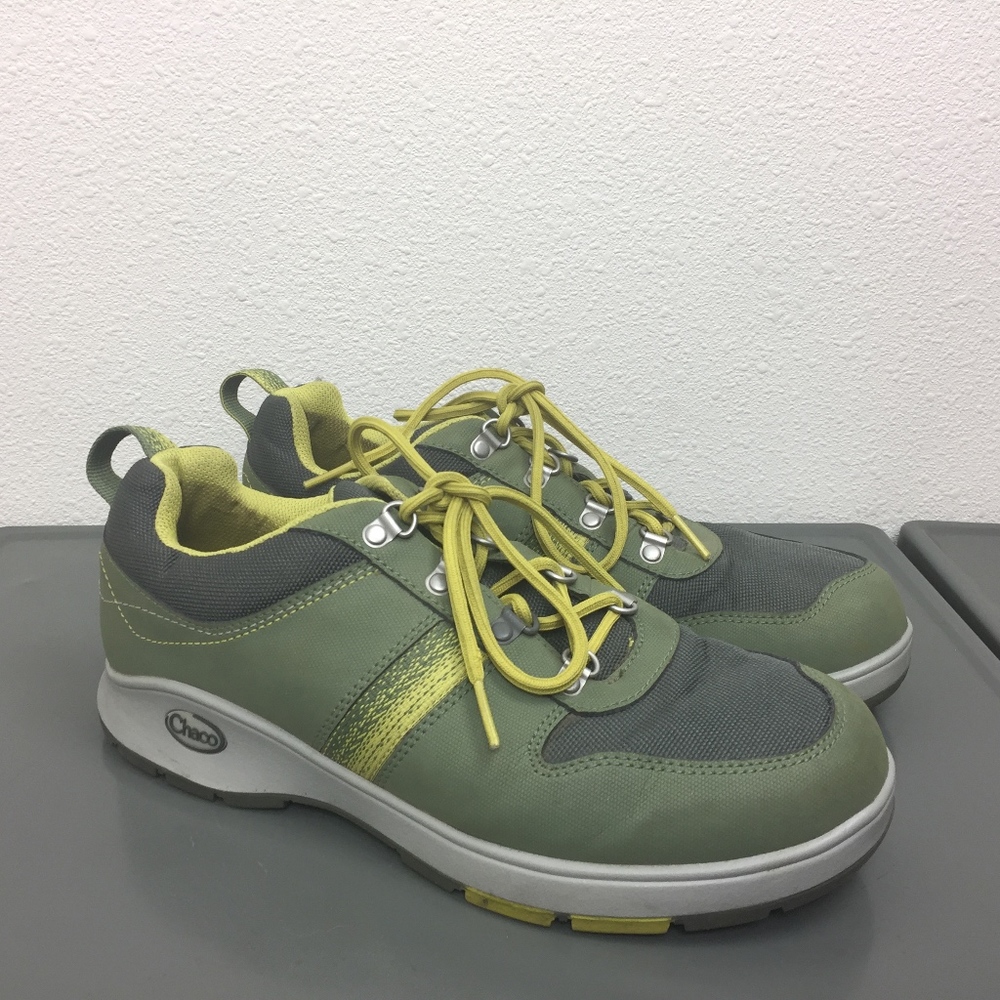 Women's Chaco Green Lace Up Sneakers Shoes Sz 9.5